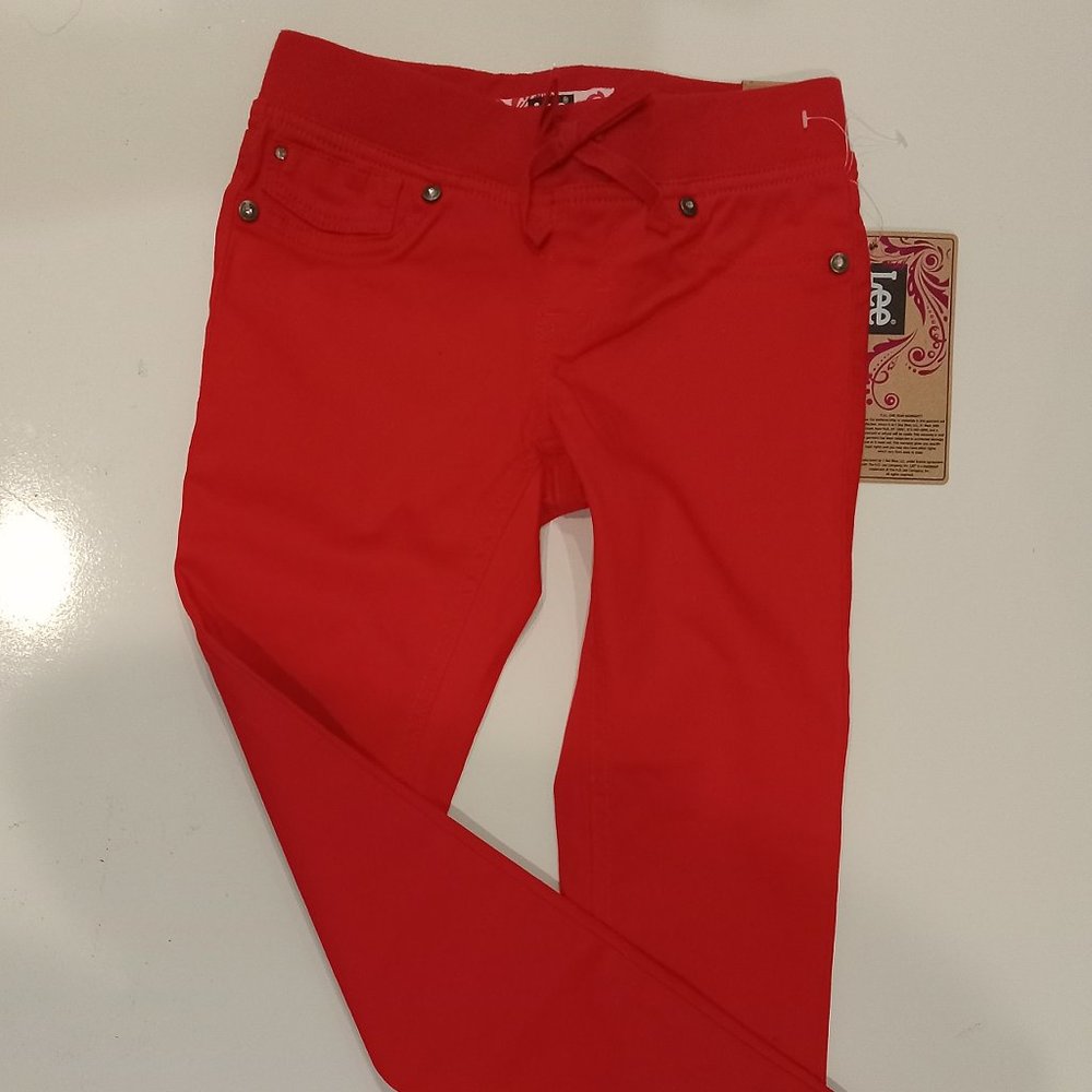 Lee Girl's Pants NWT in Flame Red Size 7